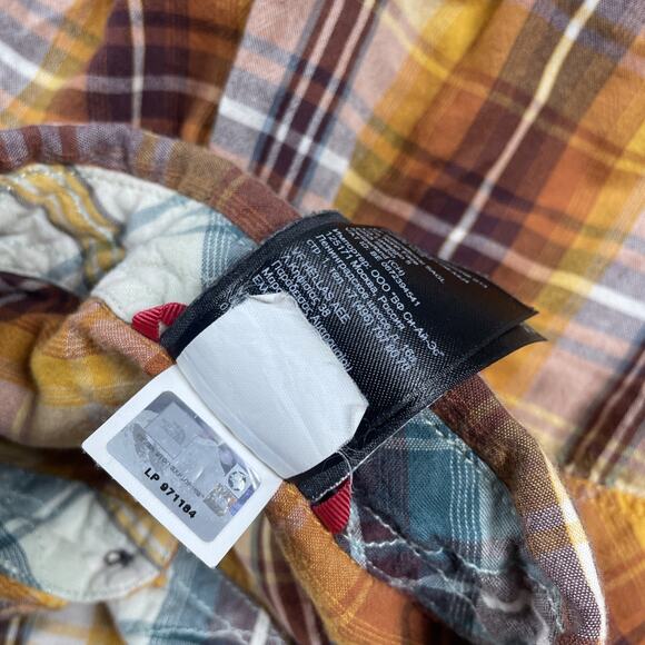 North Face Button Up Shirt Mens Medium Plaid Short Sleeve Outdoors Pockets Fall - Picture 8 of 12